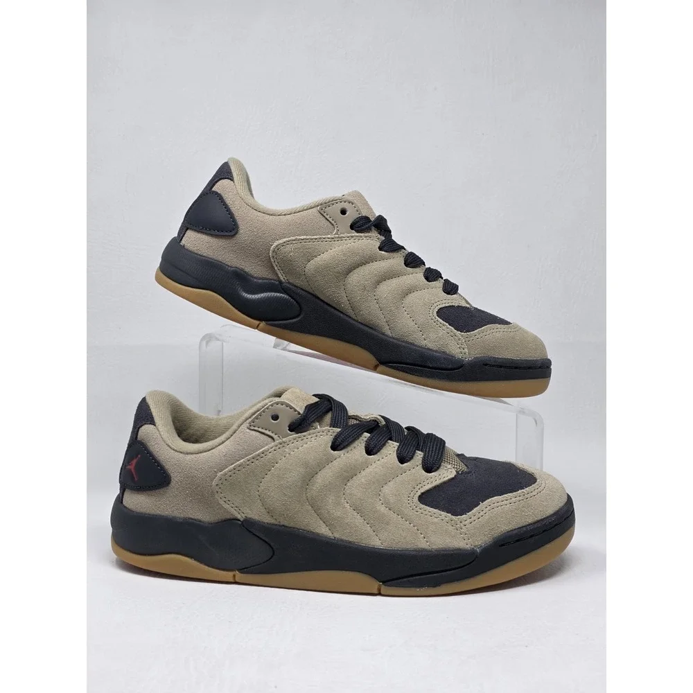 Jordan Session Sneakers Kids Size 7Y Khaki Black Suede Gum Sole IB5679-200 NEW
